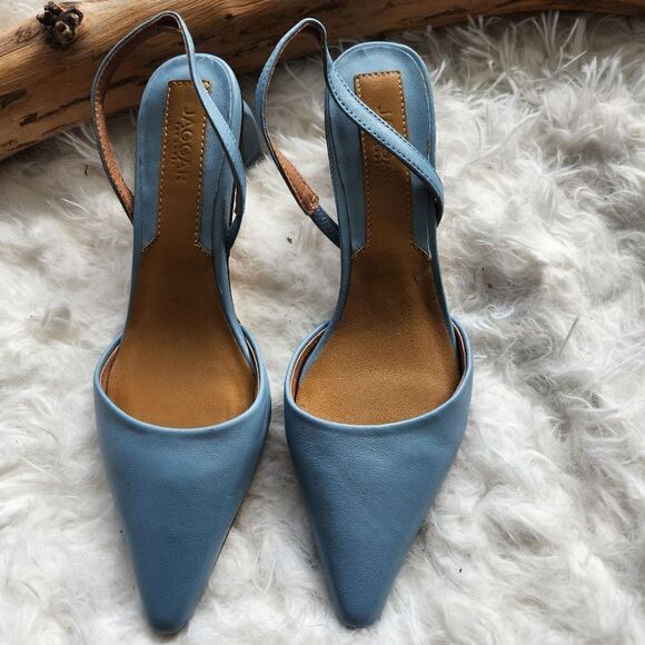 Jaggar the label blue slingback leather heels - Picture 9 of 12